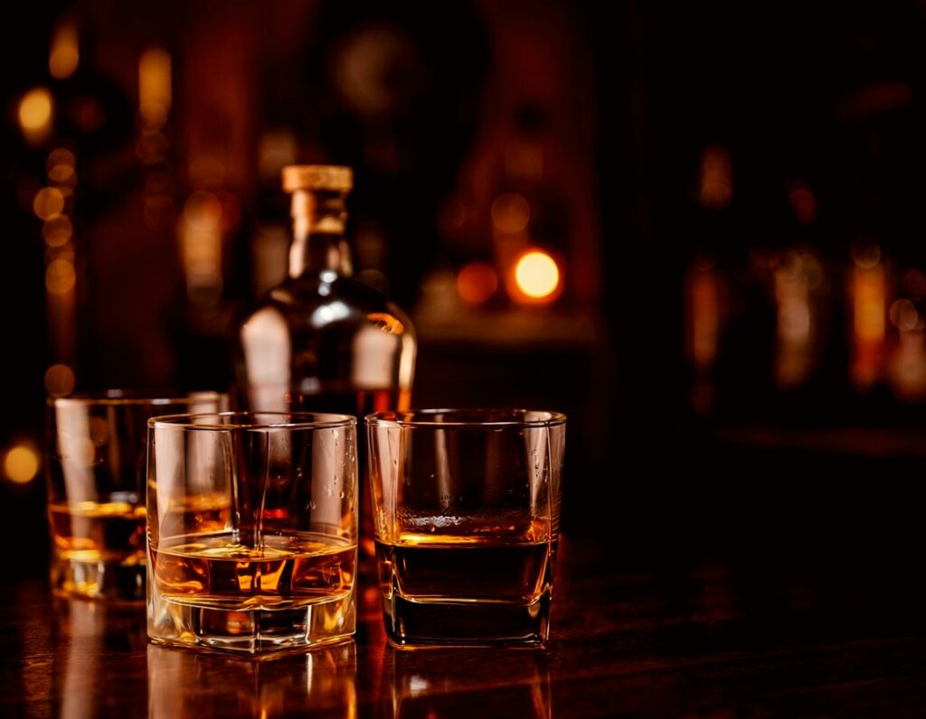 Whisky-Auswahl an der Bar beim Whisky Tasting in Zürich